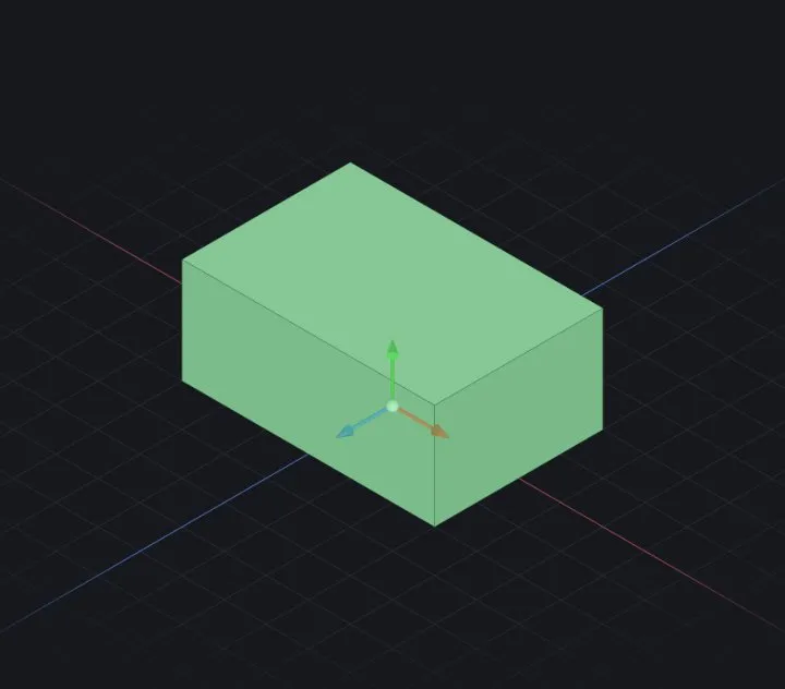 A 60 × 40 rectangle extruded 25 mm
