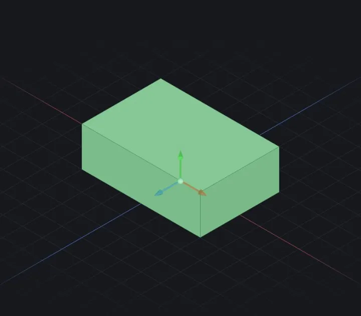 A plain box — sharp edges before the fillet